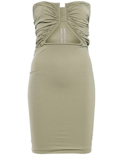 Трикотажное мини-платье с зубчатой отделкой, зеленый Rick owens