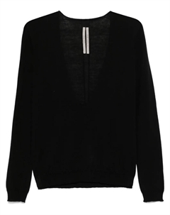 Свитер с глубоким V-образным вырезом, черный Rick owens