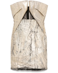 Мини-платье с зубчатой отделкой, золотой Rick owens