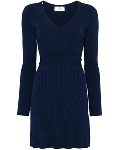 Трикотажное платье мини, синий Elisabetta franchi