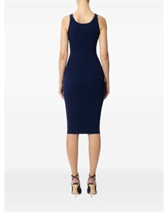 Трикотажное платье из тюля, синий Elisabetta franchi