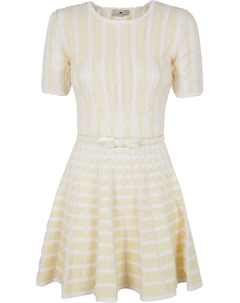 Полосатое трикотажное платье, желтый Elisabetta franchi