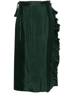 Юбка миди с запахом, зеленый Aspesi