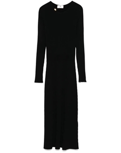 Платье миди в рубчик, черный Elisabetta franchi