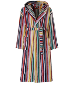 Махровый халат с узором шеврон, красный Missoni home