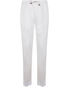 Брюки со складками, белый Incotex