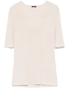 Футболка из мериносовой шерсти в рубчик, нейтральный Joseph