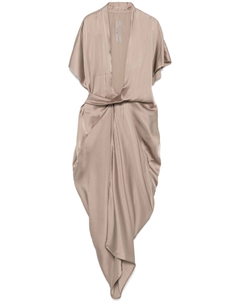 Платье миди с запахом, нейтральный цвет Rick owens