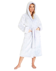 Пышный халат с капюшоном, фиолетовый Citycomfort