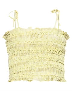 Топ с оборками, желтый Tory burch