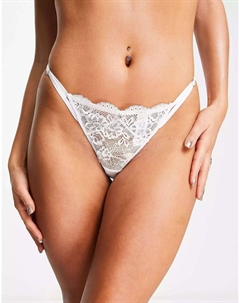 Белые кружевные стринги Bridal Ann summers