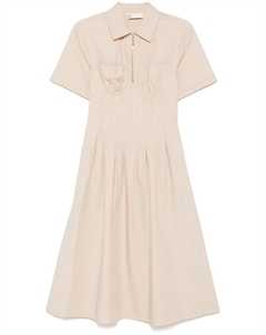 Платье из поплина со складками на талии, нейтральный Tory burch