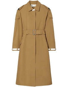 Тренч с поясом, коричневый Tory burch
