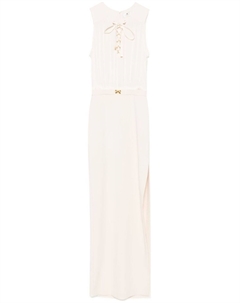 Платье со шнуровкой, нейтральный цвет Elisabetta franchi