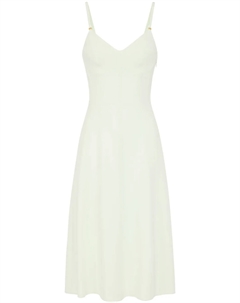 Креповое платье миди со шнуровкой, зеленый Elisabetta franchi