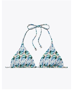 Верх бикини с принтом, синий Tory burch