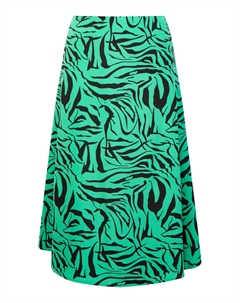 Юбка до колена Midi, зеленый черный Faina