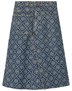 Джинсовая юбка, синий Tory burch
