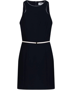 Платье мини с поясом, черный Elisabetta franchi