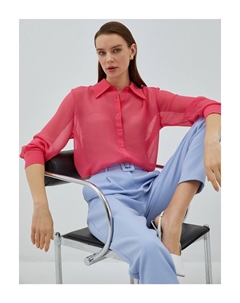 Тонкая рубашка с длинным рукавом, розовый Koton