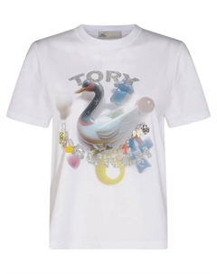 Футболка с логотипом, белый Tory burch