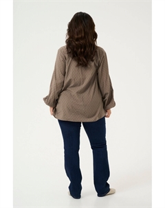 Блузка Lynia, цвет Sepia/Dark brown Kaffe curve