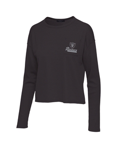 Женская черная термофутболка с карманами и карманами Junk Food Las Vegas Raiders с длинными рукавами Unbranded