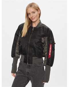 Бомбер стандартного кроя, черный Alpha industries
