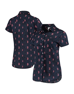 Женская рубашка на пуговицах с цветочным принтом FOCO Boston Red Sox Unbranded