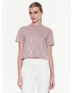 Футболка свободного покроя, розовый Guess