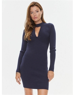Трикотажное платье приталенного кроя, синий Guess