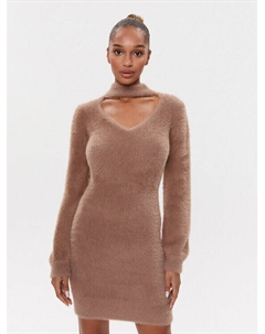 Трикотажное платье приталенного кроя, мультиколор Guess