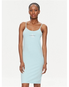 Летнее платье приталенного кроя, бирюзовый Calvin klein