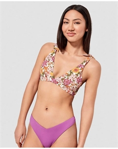 Плавки бикини бразильского V-образного выреза из гладкой ткани, сиреневый Gisela