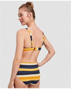 Плавки бикини с несколькими положениями из полосатой ткани, мультиколор Gisela