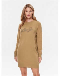 Трикотажное платье обычного кроя, коричневый Liu jo