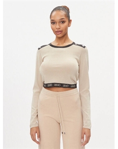 Узкий свитер золотистого цвета, желтый Liu jo