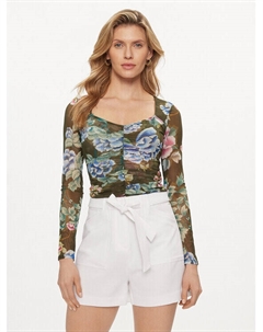 Узкая блузка, зеленый Guess