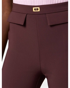 Креповые брюки кроя слим, коричневый Elisabetta franchi