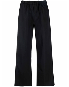 Поплиновые брюки широкого кроя, черный Aspesi