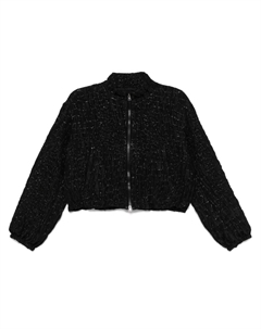 Фактурный бомбер, черный Herno