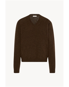 Свитер Джахи из шелка, кашемира и хлопка, коричневый The row
