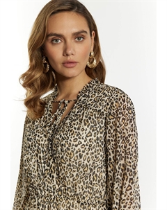 Повседневное платье MIT LEOPRINT DEDICA, бежевый Faina