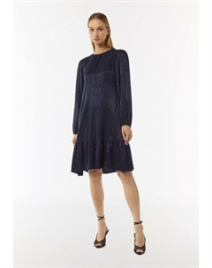 Повседневное платье MITTELLANGES MIT LEICHT AUSGESTELLTEM, темно-синий Comma casual identity