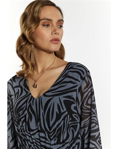 Повседневное платье MIT ZEBRA-PRINT, серый Faina