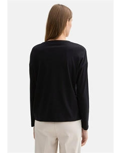 Топ с длинными рукавами, черный Tom tailor