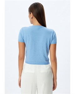 Футболка с принтом STONE DETAIL, синий Koton