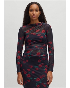 Топ с длинными рукавами VELORIA, черный Edited