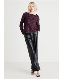 Топ с длинными рукавами VMELGA BOATNECK GLITTER, темно-фиолетовый Vero moda