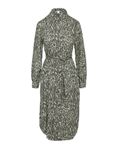 Платье-рубашка MIT ALL-OVER-PRINT, зеленый Qs